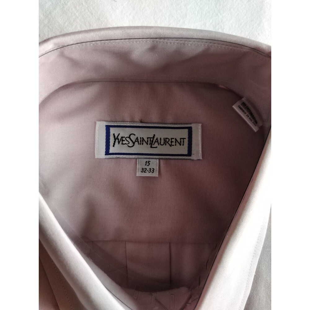 VTG Yves Saint Laurent YSL Mens Shirts New Old Stock Dusty Rose 15x32/33 - Picture 3 of 16